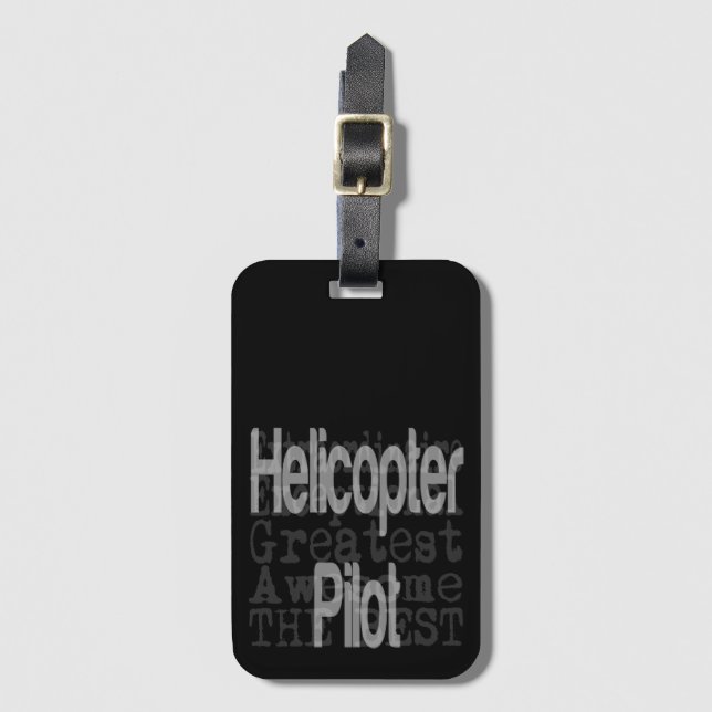 Hubschrauberpilot Gepäckanhänger (Vorderseite Vertikal)