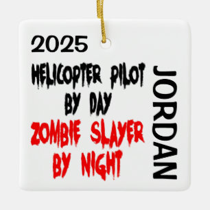 Hubschrauberpilot Zombie Slayer CUSTOM Keramikornament