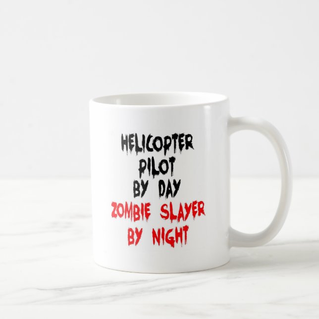 Hubschrauberpilot Zombie Slayer Kaffeetasse (Rechts)