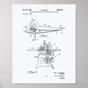 Hubschrauberrotoren 1953 Weißbuch zum Thema "Paten Poster