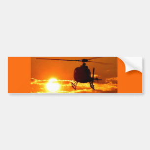 Hubschraubersonnenuntergang Autoaufkleber