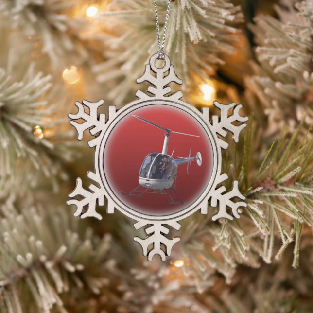 Hubschrauberverzierung Persönliche Gestaltung des  Schneeflocken Zinn-Ornament (Baum)