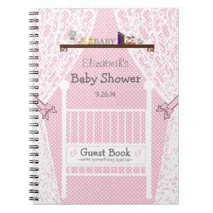 Huche de bébé avec le livre d'invité de baby