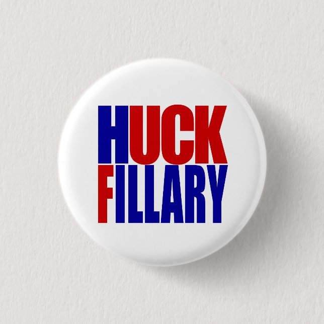 "HUCK FILLARY" 1,25 Zoll Button (Vorderseite)