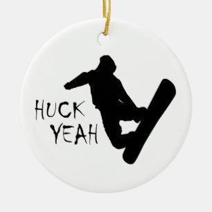 Huck Yeah (Snowboarden) Keramikornament