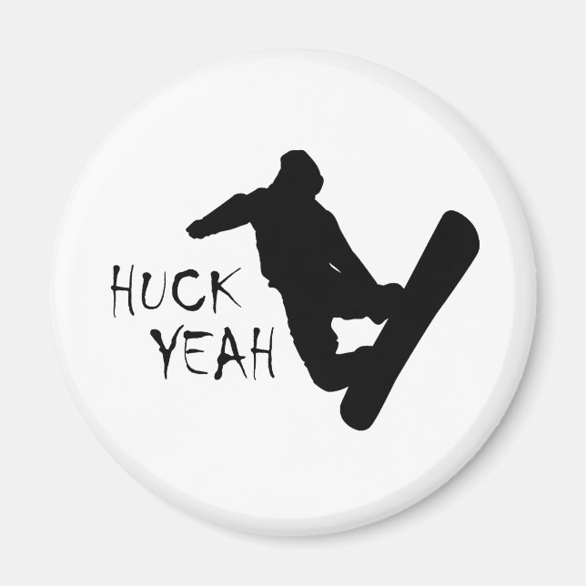Huck Yeah (Snowboarden) Magnet (Vorne)
