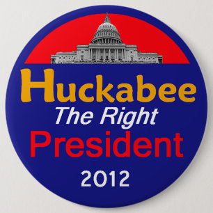 HUCKABEE 2012 6" Knopf Button