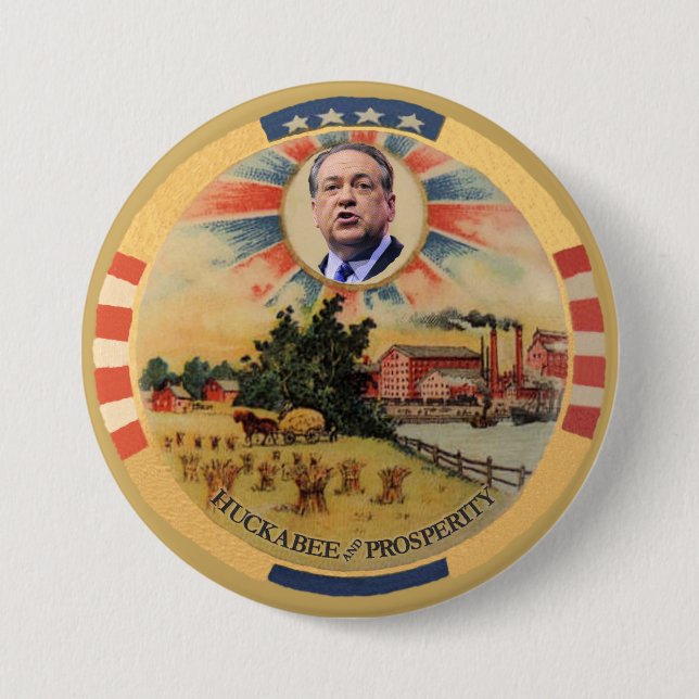 Huckabee und Wohlstand Button (Vorderseite)