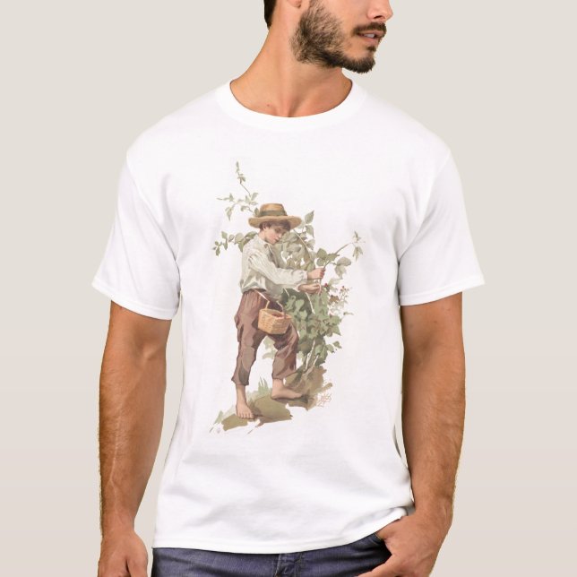 Huckleberry Finn, der Beeren-Lithographie auswählt T-Shirt (Vorderseite)