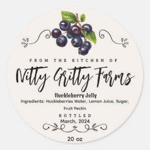 Huckleberry Jam Jelly bewahren kundenspezifisches Runder Aufkleber