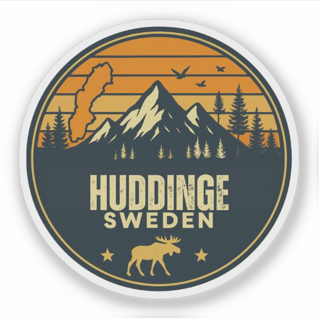 Huddinge, Schweden Schweden Aufkleber (Vorderseite)