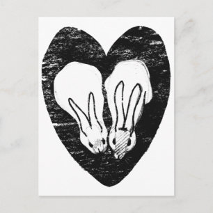 Huddling Rabbits Postkarte