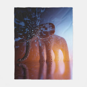 Hude-Africa-Abstrakter Elefant Fleecedecke