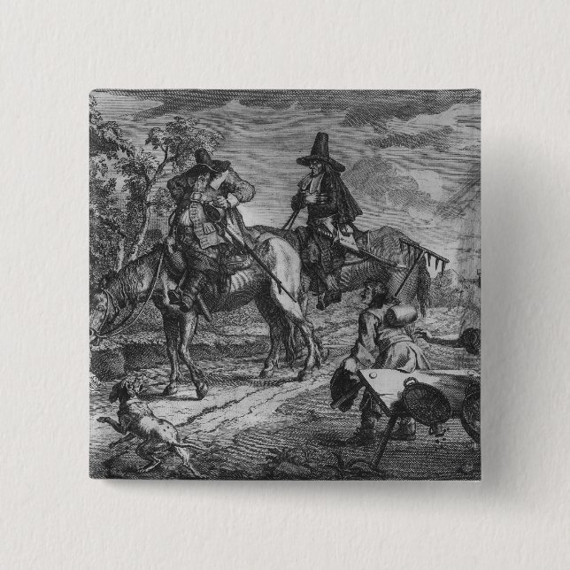 Hudibras Sallies weiter, Platte II Button (Vorderseite)