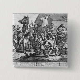 Hudibras trifft das Skimmington an Button