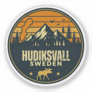 Hudiksvall, Schweden Sverige Aufkleber