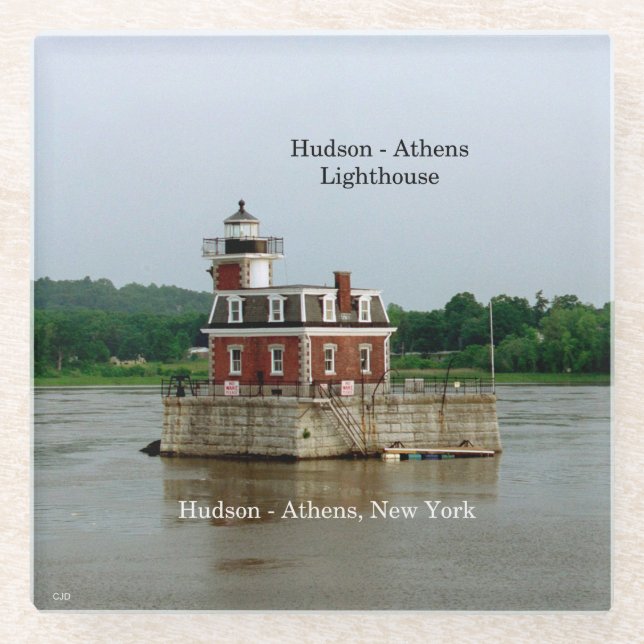 Hudson Athens Lighthouse Untersetzer (Vorderseite)