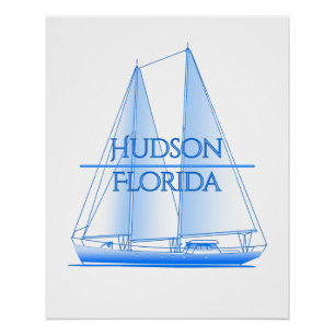 Hudson Coastal Nautical Sailing Poster