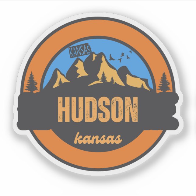 Hudson, Kansas Aufkleber (Vorderseite)