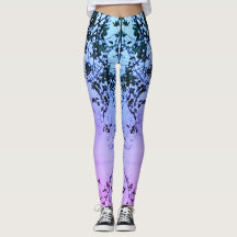 Hudson Leggings Rosa Blau Lila verblassen