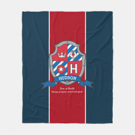 Hudson oder Buchstabe H, also Ritterschild Fleecedecke