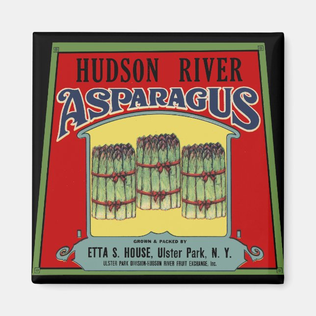 Hudson River Asparagus Label Magnet (Vorne)