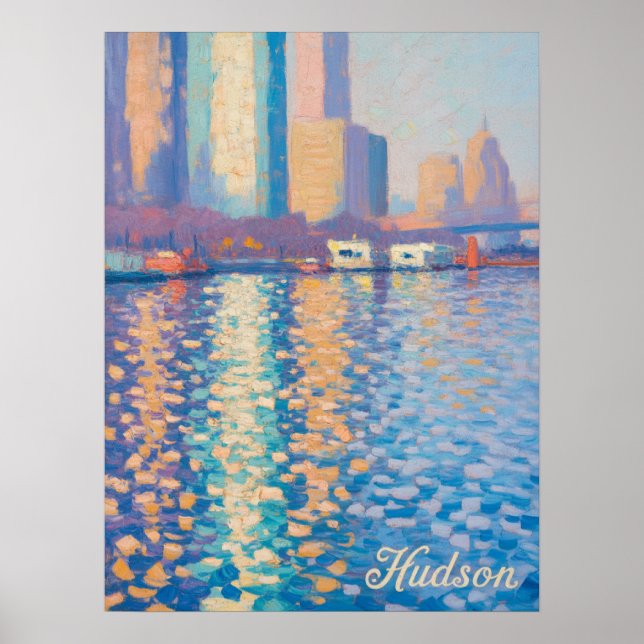 Hudson River Impasto Impression (Devant)