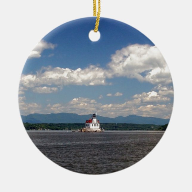Hudson River Lighthouse Keramik Ornament (Vorne)