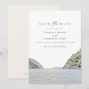 HUDSON RIVER New York Wasserfarbe Save the Date Einladung