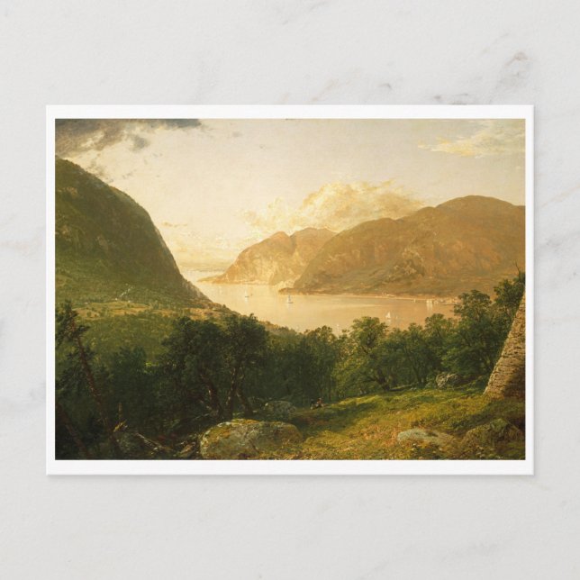 Hudson River Scene von John Frederick Kensett Postkarte (Vorderseite)