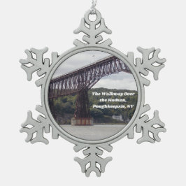 Hudson River Walkway Weihnachtsmuseum Schneeflocken Zinn-Ornament