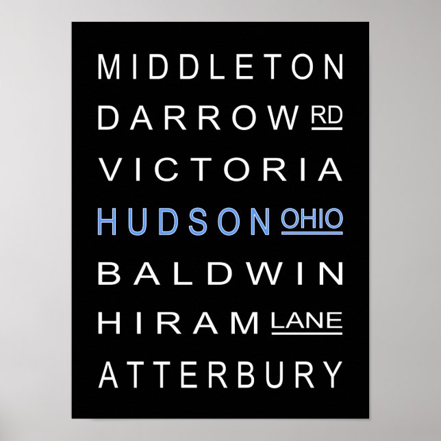 Hudson und ihre Straßen Poster (Vorne)