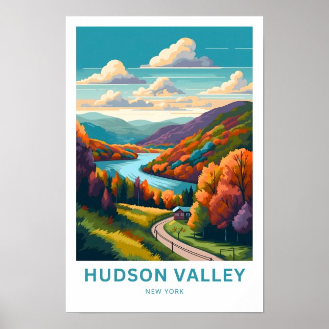 Hudson Valley New York Travel Print Poster (Vorne)