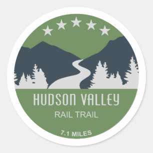 Hudson Valley Rail Trail New York Runder Aufkleber
