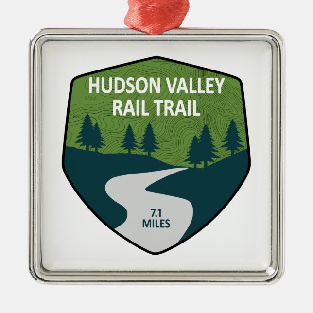 Hudson Valley Rail Trail Ornament Aus Metall (Vorne)