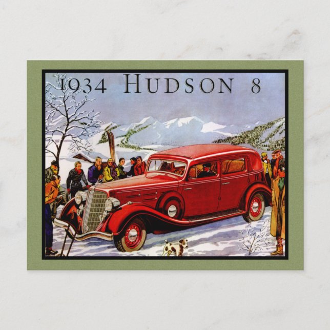 Hudson Vintage Car Postkarte (Vorderseite)