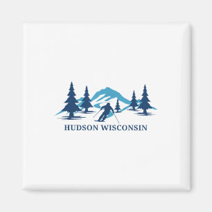 Hudson Wisconsin Ski Resort Skifahrer _1 Magnet