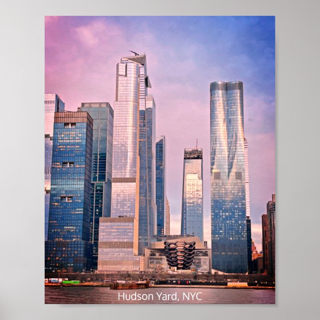 Hudson Yard Manhattan New York Cityscape Poster (Vorne)