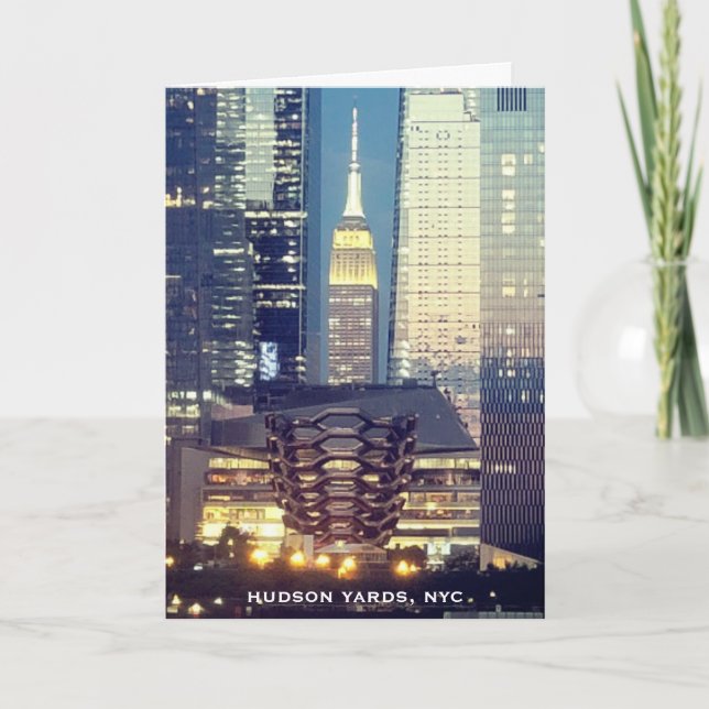 Hudson Yards (Schiff) Empire State Gebäude, NYC Karte (Vorderseite)