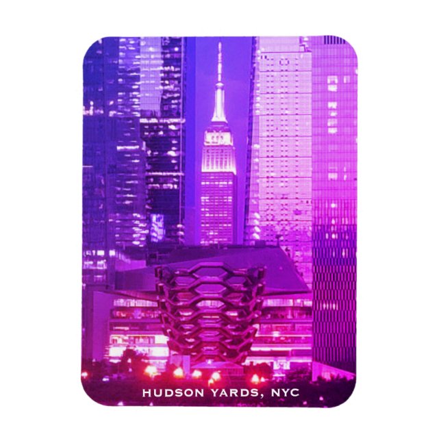 Hudson Yards (Schiff) Empire State Gebäude, NYC Magnet (Vertikal)