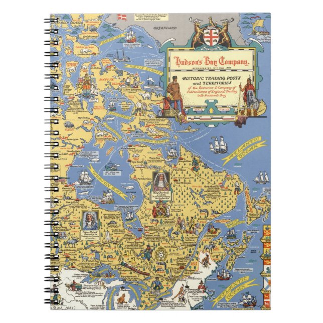 Hudson's Bay Company - Karte von Kanada Notizblock (Vorderseite)