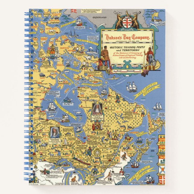 Hudson's Bay Company - Karte von Kanada Notizbuch (Vorderseite)
