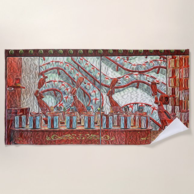 Hudson's Bay Weihnachtsshop Beach Handtuch (Vorderseite)