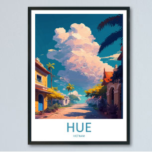 Hue Vietnam Reise Druck Wandkunst Hue Wandbehang Poster