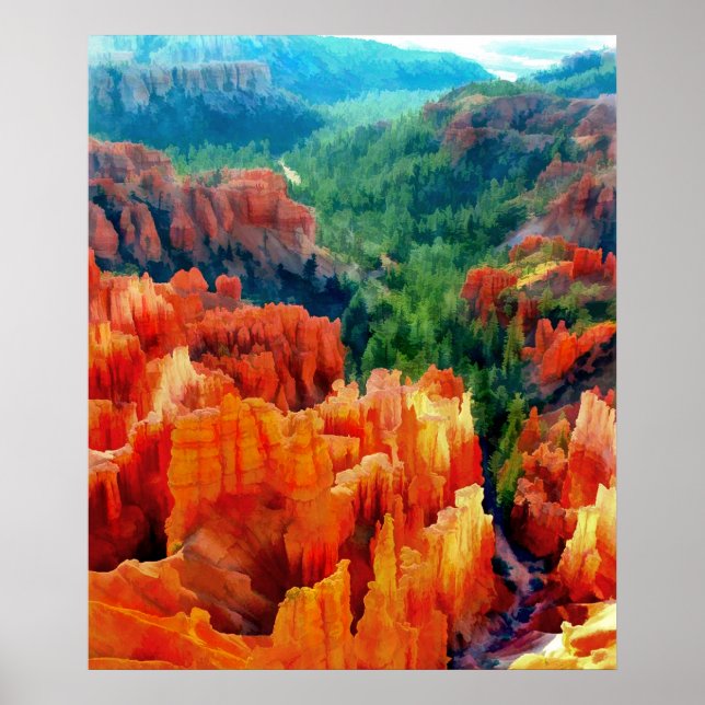 Hues of the Hoodoos in Bryce Canyon NP - Realismus Poster (Vorne)