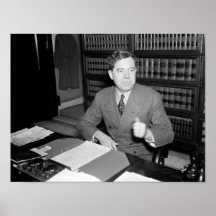 Huey Long an seinem Schreibtisch - The Kingfish - Poster