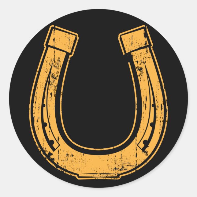 Hufeisen2 Runder Aufkleber (Vorderseite)
