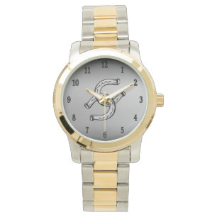 Hufeisen auf der Silver Gradient Armbanduhr