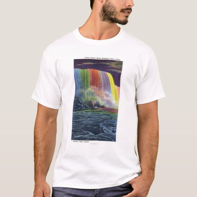Hufeisen-Fälle belichtet nachts T-Shirt (Vorderseite)