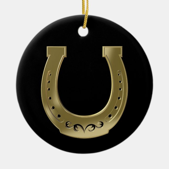 Hufeisen Keramik Ornament (Vorne)